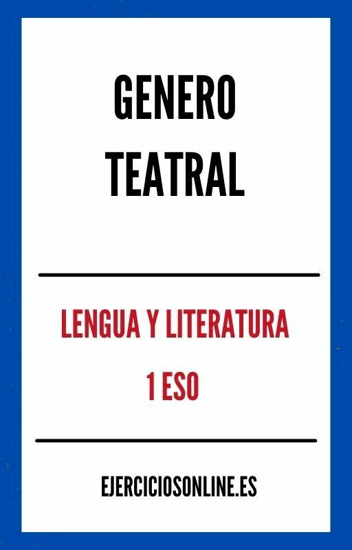 Ejercicios PDF de Genero Teatral 1 ESO 