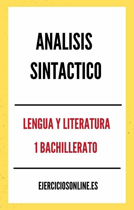 Ejercicios PDF de Analisis Sintactico 1 Bachillerato 