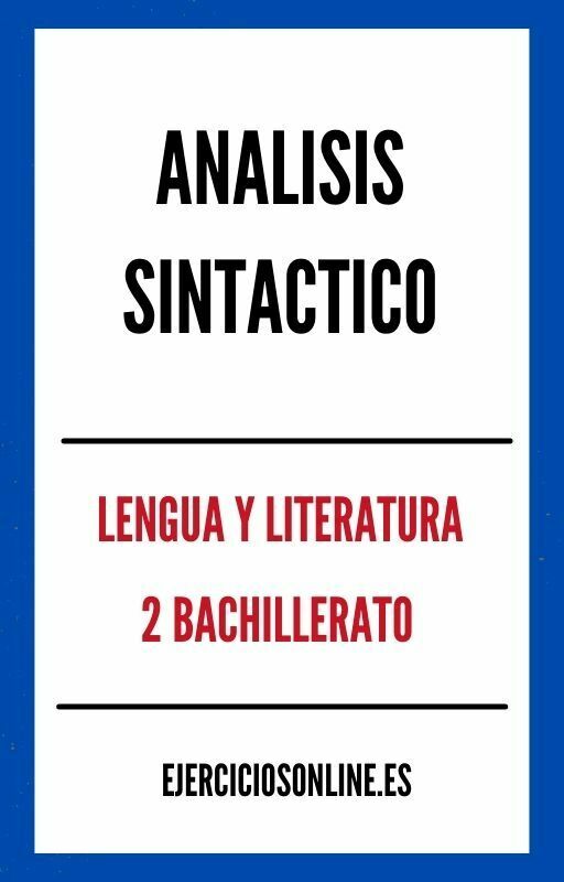 Ejercicios PDF de Analisis Sintactico 2 Bachillerato 