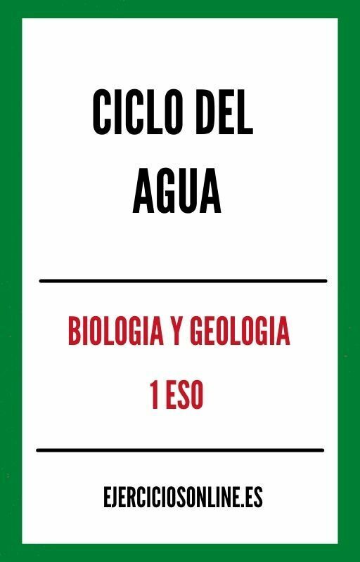 Ciclo Del Agua 1 ESO Ejercicios PDF 