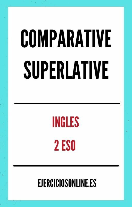 Ejercicios PDF de Comparative And Superlative 2 ESO 