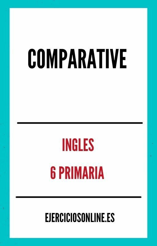 Comparative 6 Primaria Ejercicios en PDF 