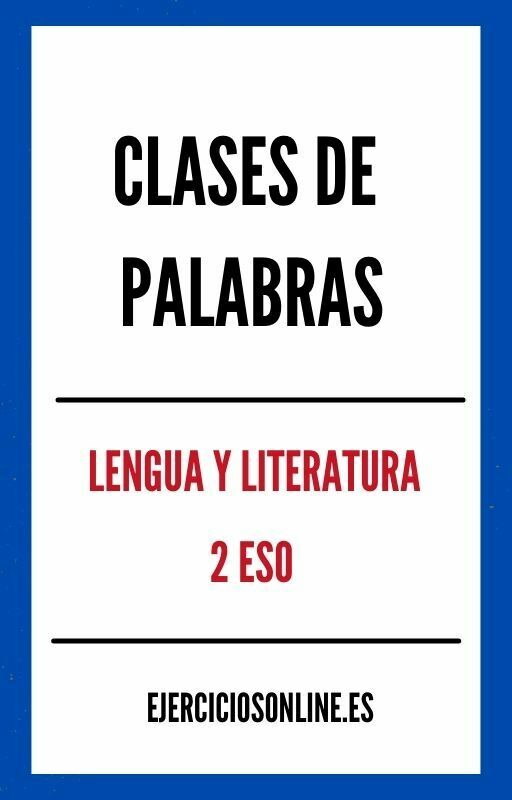 Clases De Palabras 2 ESO Ejercicios PDF 