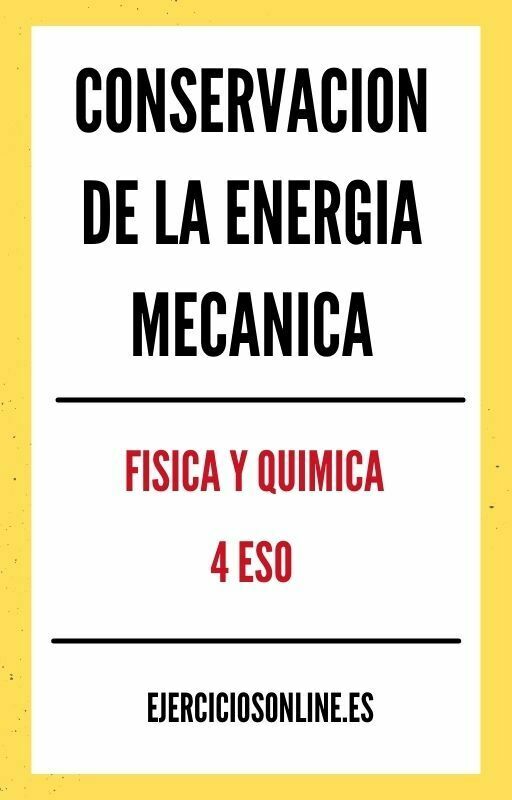 Conservacion De La Energia Mecanica 4 ESO Ejercicios PDF 