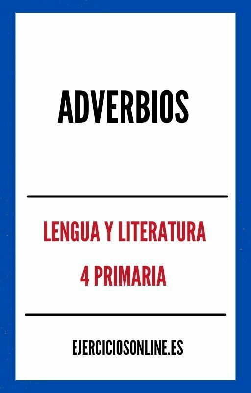 Ejercicios PDF de Adverbios 4 Primaria 