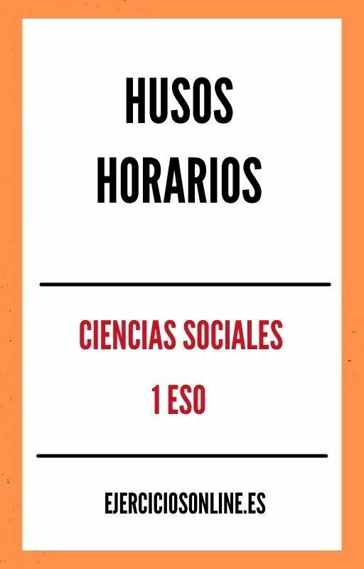 Ejercicios de Husos Horarios 1 ESO PDF 
