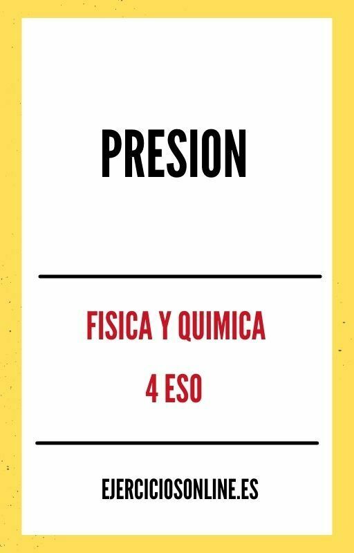 Presion 4 ESO Ejercicios en PDF 