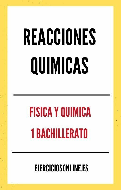 Ejercicios de Reacciones Quimicas 1 Bachillerato PDF 