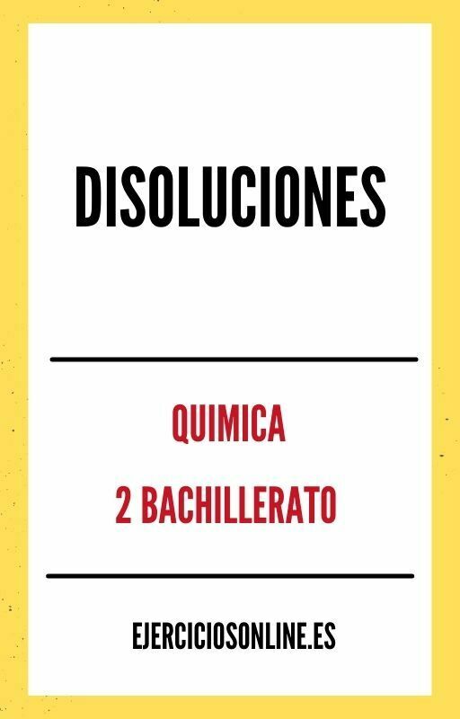 Disoluciones 2 Bachillerato Ejercicios en PDF 
