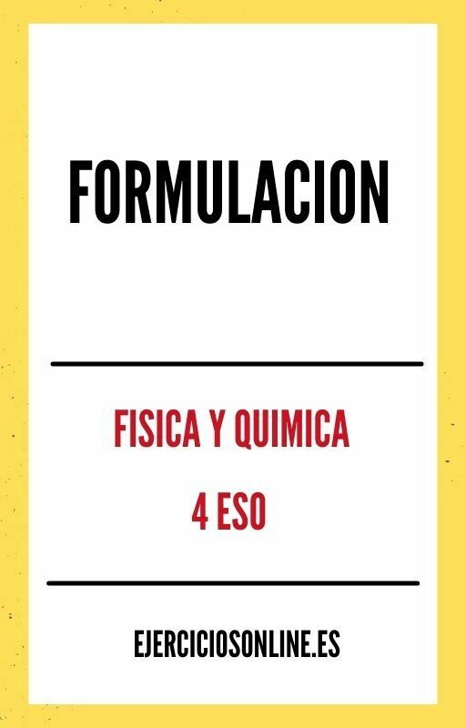 Ejercicios PDF de Formulacion 4 ESO