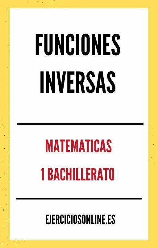 Funciones Inversas 1 Bachillerato Ejercicios PDF 