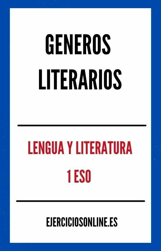 Ejercicios de Generos Literarios 1 ESO PDF 