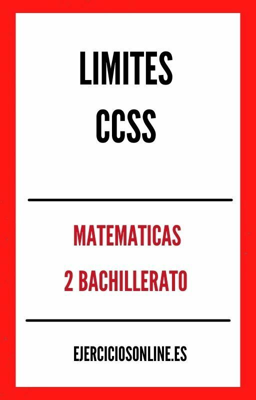 Limites Ccss 2 Bachillerato Ejercicios en PDF 