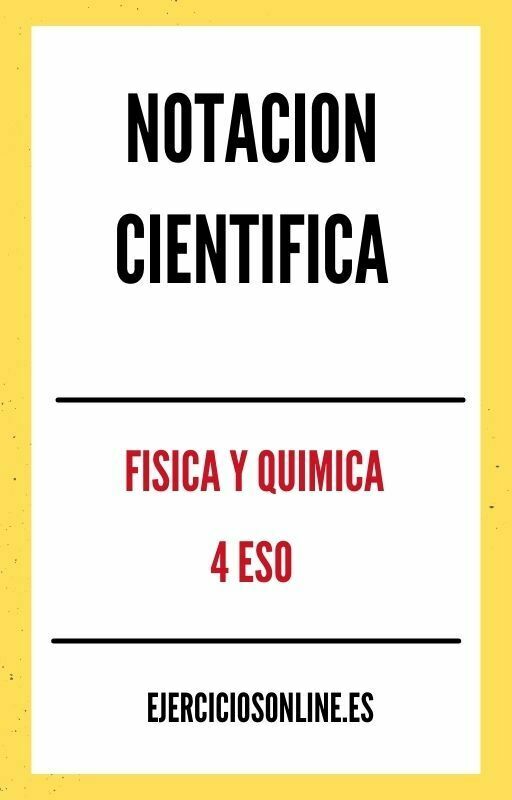 Notacion Cientifica 4 ESO Ejercicios en PDF 