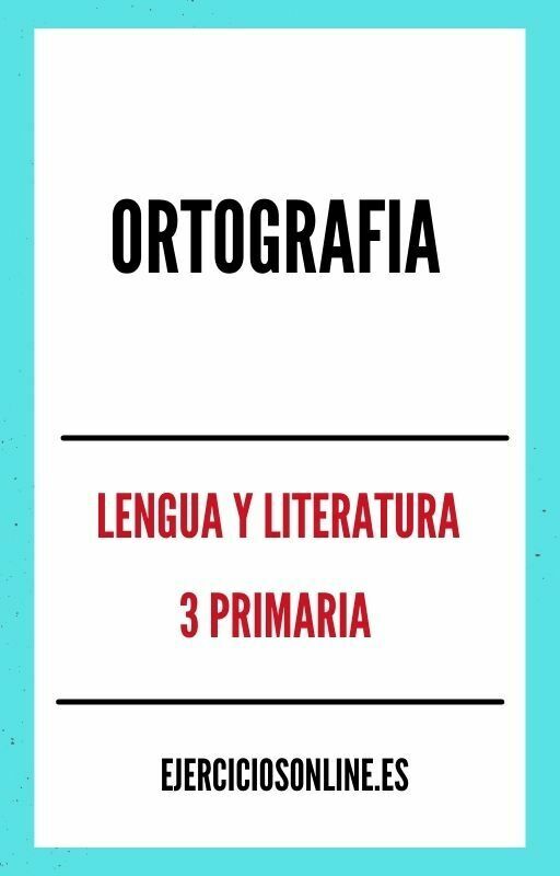 Ejercicios de Ortografia 3 Primaria PDF 】 2026