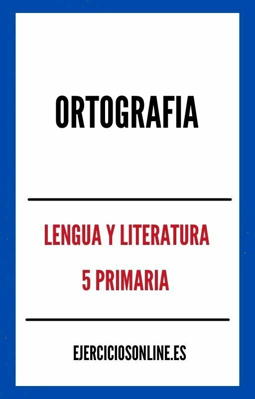 Ejercicios PDF de Ortografia 5 Primaria 】 2026