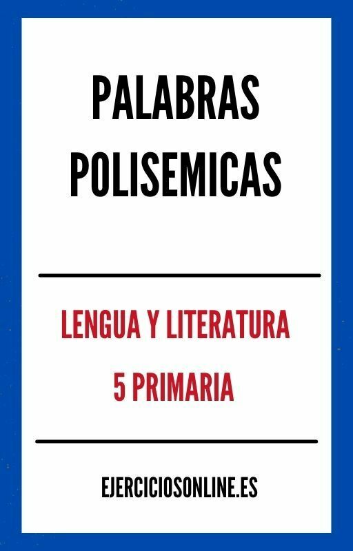 Palabras Polisemicas 5 Primaria Ejercicios en PDF