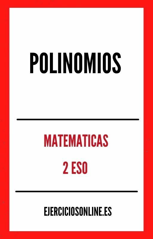Polinomios 2 ESO Ejercicios PDF 