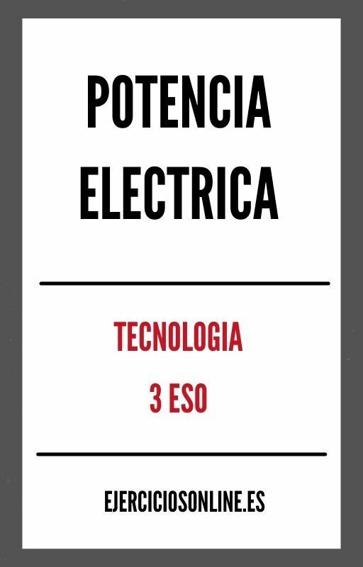 Ejercicios PDF de Potencia Electrica 3 ESO 