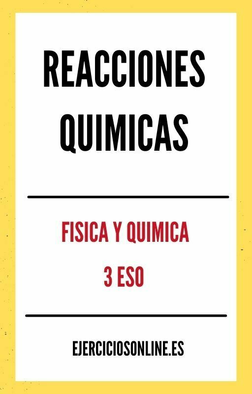 Reacciones Quimicas 3 ESO Ejercicios PDF 