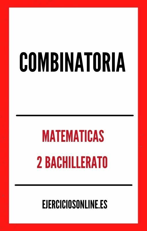 Ejercicios de Combinatoria 2 Bachillerato PDF 