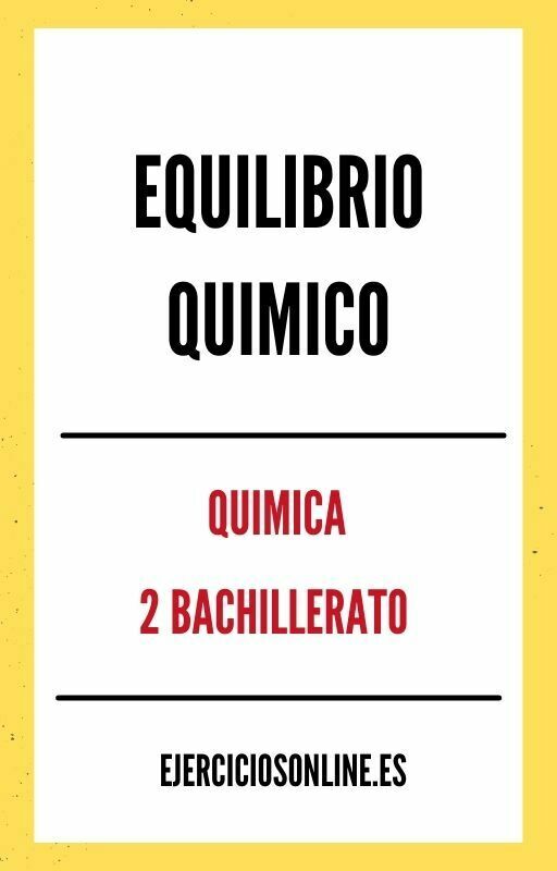 Equilibrio Quimico 2 Bachillerato Ejercicios PDF 