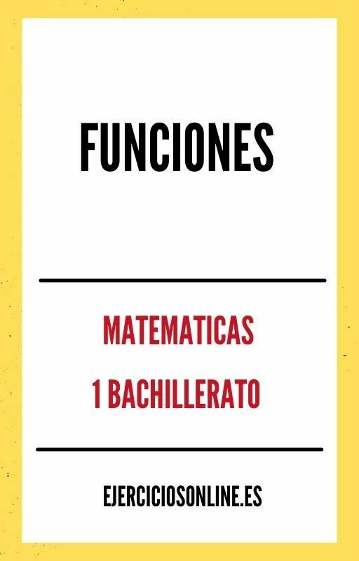 Ejercicios PDF de Funciones 1 Bachillerato 