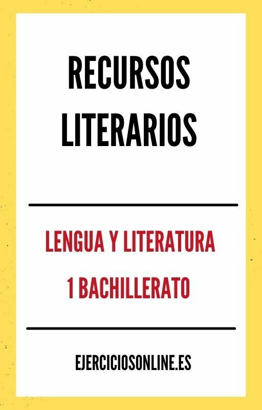 Recursos Literarios 1 Bachillerato Ejercicios en PDF 