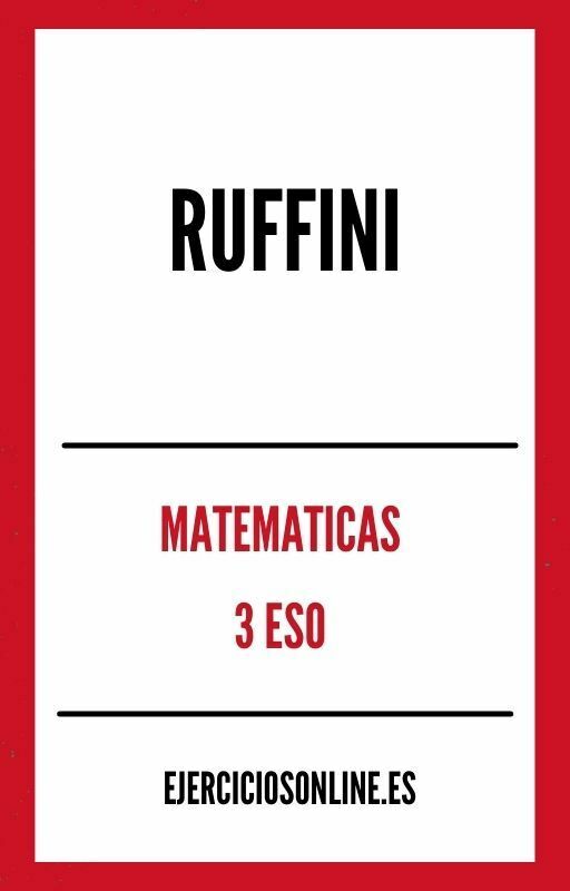 Ejercicios de Ruffini 3 ESO PDF 