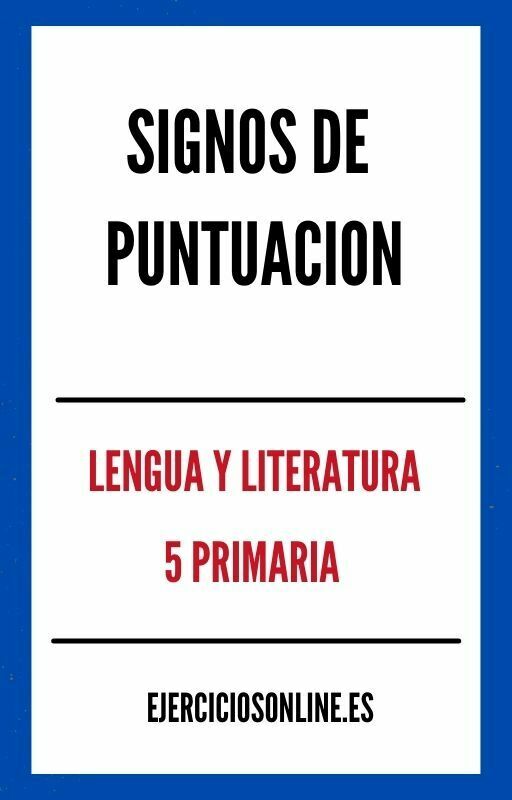 Signos De Puntuacion 5 Primaria Ejercicios PDF