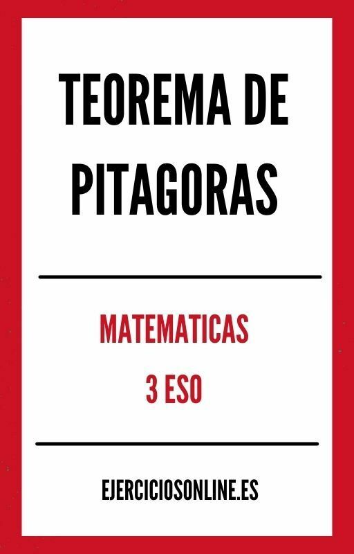 Ejercicios de Teorema De Pitagoras 3 ESO PDF 
