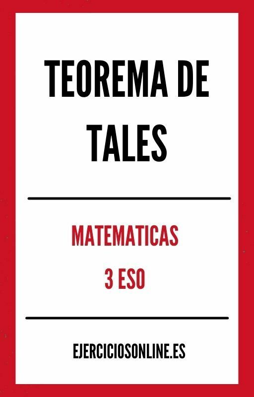 Ejercicios de Teorema De Tales 3 ESO PDF 