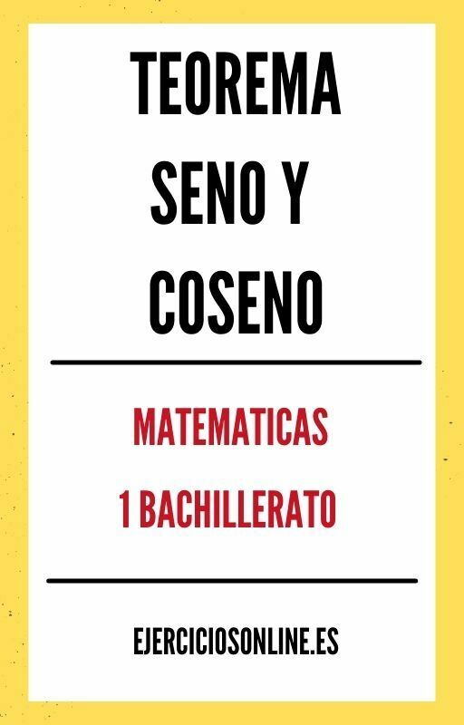 Ejercicios de Teorema Seno Y Coseno 1 Bachillerato PDF 