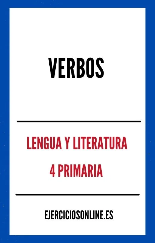 Verbos 4 Primaria Ejercicios en PDF 