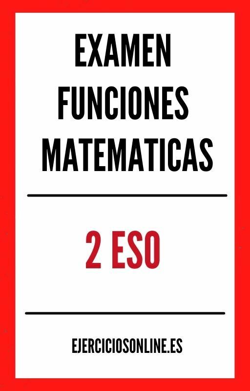 Examen Funciones Matematicas 2 ESO PDF