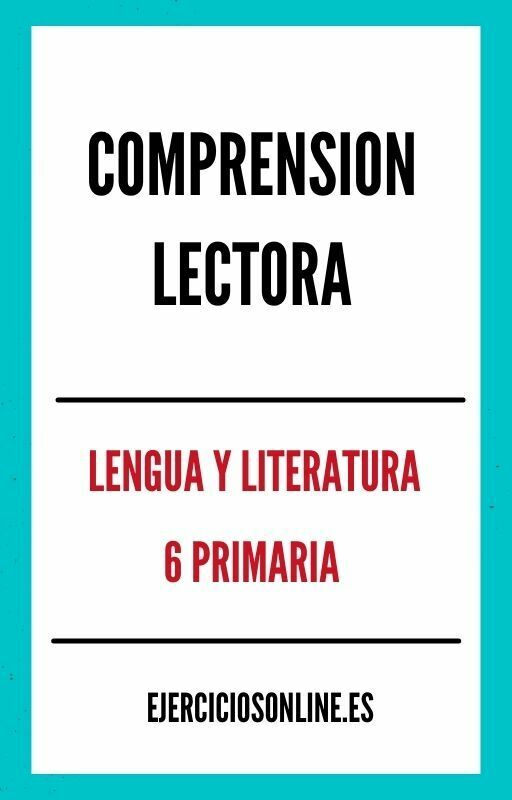 Ejercicios de Comprension Lectora 6 Primaria PDF 