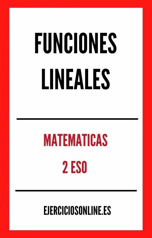 Ejercicios PDF de Funciones Lineales 2 ESO 