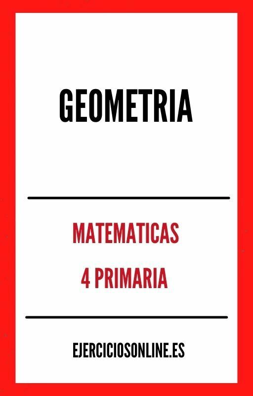 Ejercicios de Geometria 4 Primaria PDF 