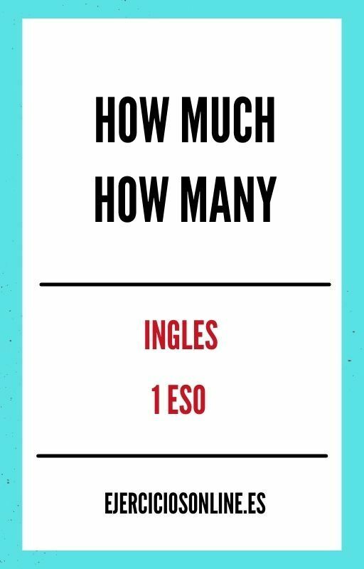 How Much How Many 1 ESO Ejercicios en PDF 