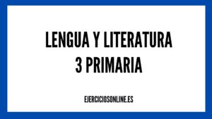 Ejercicios Lengua 3 Primaria PDF