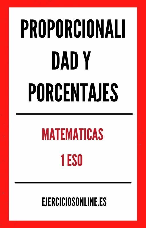 Ejercicios PDF de Proporcionalidad Y Porcentajes 1 ESO 