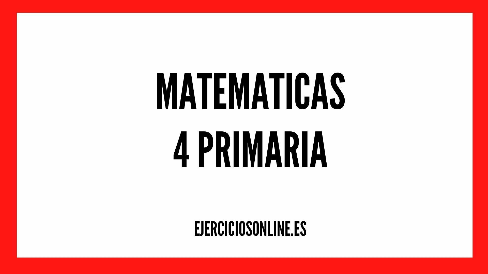Problemas y Ejercicios de Matematicas 4 Primaria PDF 】 2026