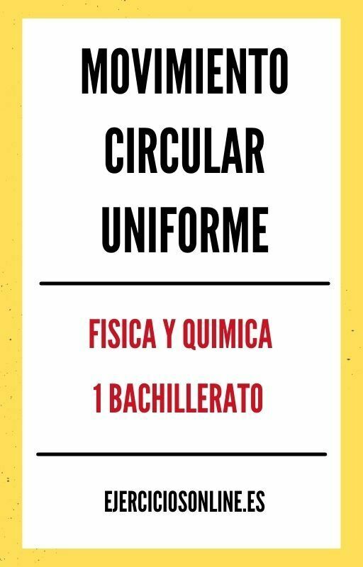 Movimiento Circular Uniforme 1 Bachillerato Ejercicios PDF 