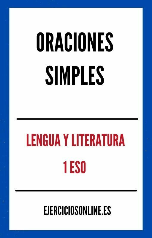 Ejercicios PDF de Oraciones Simples 1 ESO 