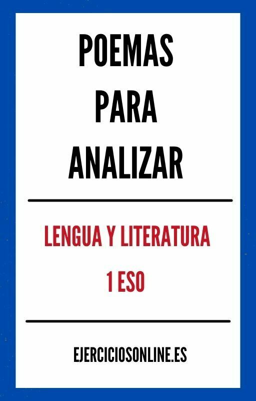 Ejercicios de Poemas Para Analizar 1 ESO PDF 