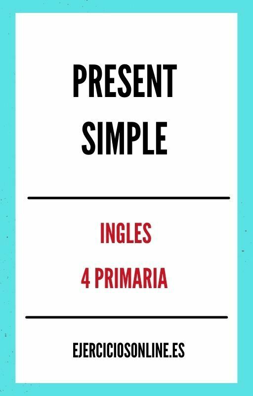 Present Simple 4 Primaria Ejercicios en PDF 