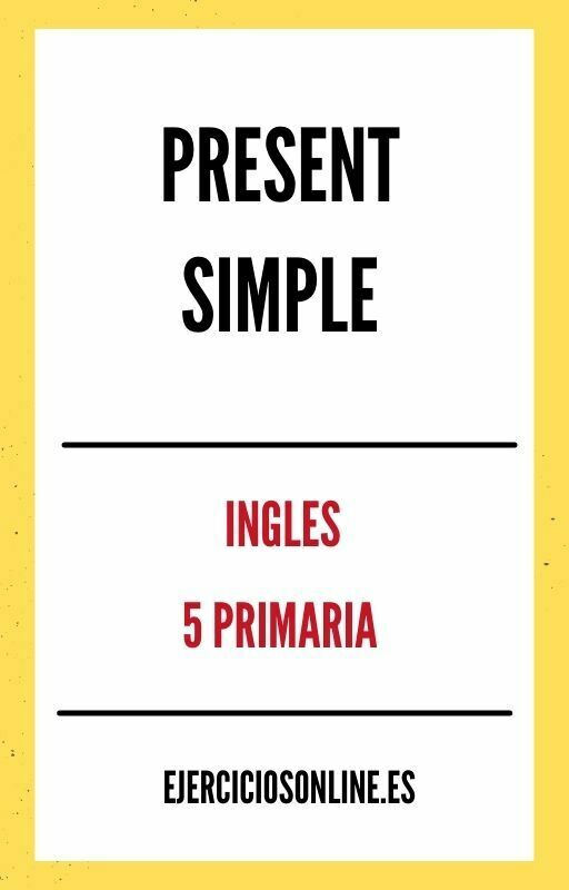 Present Simple 5 Primaria Ejercicios PDF 