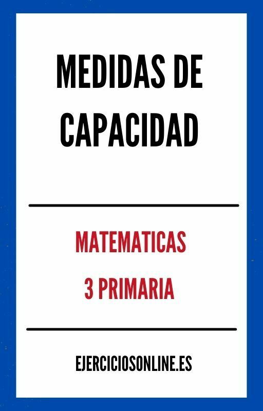 Ejercicios PDF de Medidas De Capacidad 3 Primaria 