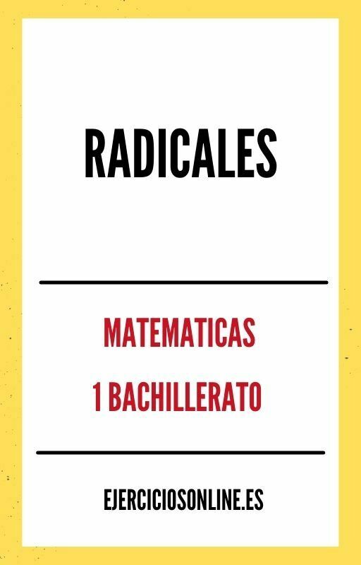Radicales 1 Bachillerato Ejercicios PDF 