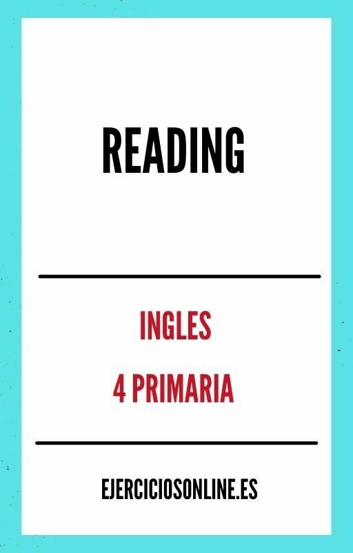 Reading 4 Primaria Ejercicios en PDF 